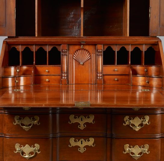 Chippendale Blocked-Front Secretary